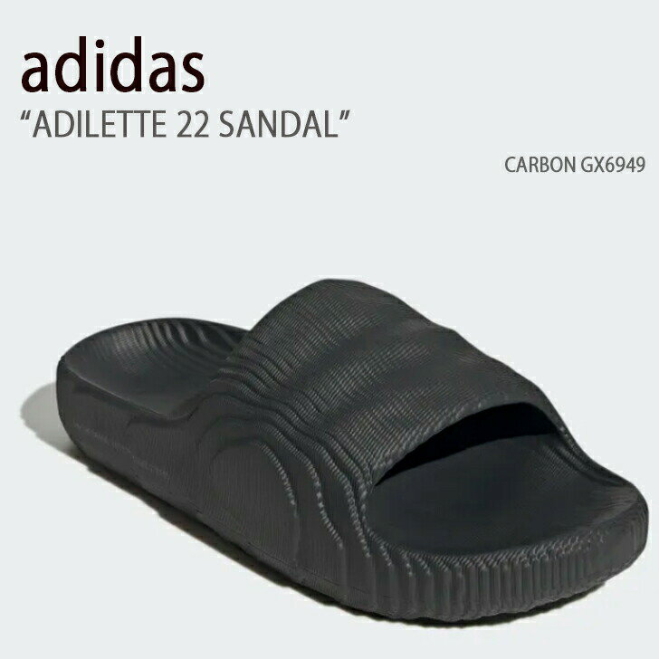 adidas アディダス サンダル スリッパ ADILETTE 22 BLACK GX6949 アディレッタ ブラック ロゴ スライド..