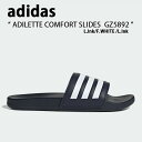 adidas アディダス サンダル スリッパ ADILETTE COMFORT SLIDES GZ5892 アディレッタ コンフォート サンダル BLACK WHITE スライドサンダル シャワーサンダル ブラック ホワイトシューズメンズ レディース 【中古】未使用品