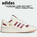 adidas Originals アディダス オリジナルス スニーカー FORUM LOW HQ1487 フォーラム ロー White Burgundy Cream ホワイト バーガンディー クリーム メンズ レディース 男性用 女性用 男女兼用【中古】未使用品