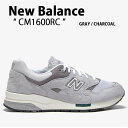 New Balance ニューバランス スニーカー CM1600RC NEWBALANCE 1600 GRAY CHARCOAL シューズ レザー 本革 チャコール グレー メンズ レディース 男性用 女性用【中古】未使用品