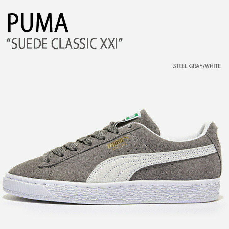 PUMA v[} Xj[J[ SUEDE CLASSIC XXI STEEL GRAY WHITE V[Y Y fB[X jp p PKI37491507yÁzgpi