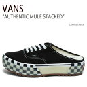 VANS バンズ スニーカー AUTHENTIC MULE STACKED CANVAS CHECK ミュール ヴァンズ シューズ メンズ レディース VN0A4BW18BM【中古】未使用品