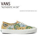 VANS バンズ スニーカー AUTHENTIC 44 DX ANAHEIM FACTORY MIXED MOSAIC.GOLD オーセンティック ヴァンズ シューズ メンズ レディース VN0A7Q5CGLD【中古】未使用品