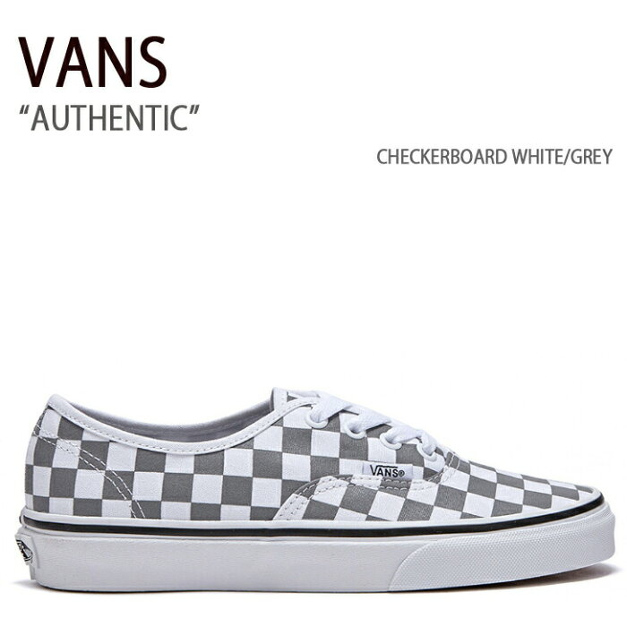 【ポイント2倍!スーパーSALE期間限定】VANS バンズ スニーカー AUTHENTIC VN0A5KRDB9J オーセンティック CHECKERBOARD WHITE GREY チェッカーボード ホワイト グレー メンズ レディース 男性用 女性用 男女兼用【中古】未使用品