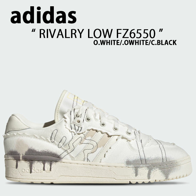 adidas Originals アディダス オリジナルス スニーカー RIVALRY LOW ライバルリー ロー FZ6550 OFF WHITE オフホワイト メンズ 男性用 【中古】未使用品