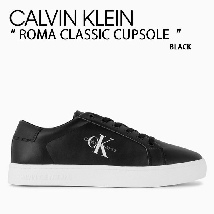 Calvin Klein JoNC Xj[J[ ROMA CLASSIC CUPSOLE LACE-UP LOW LEATHER SNEAKER BLACK CK V[Y U[ {v [}NVbNJbv\[ YM00491-BDSyÁzgpi