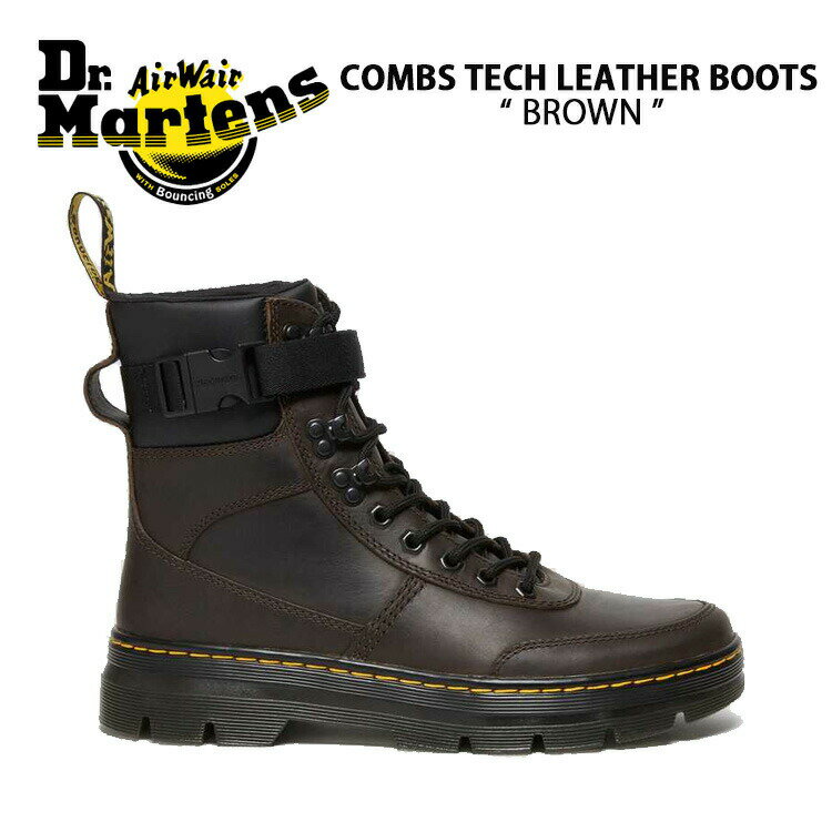 Dr.Martens ドクターマーチン ブーツ サイドゴアブーツ BOOTS COMBS TECH LEATHER ブラウン 27804201 ミドルブーツ ミディ ラバーソール レディース 女性用【中古】未使用品