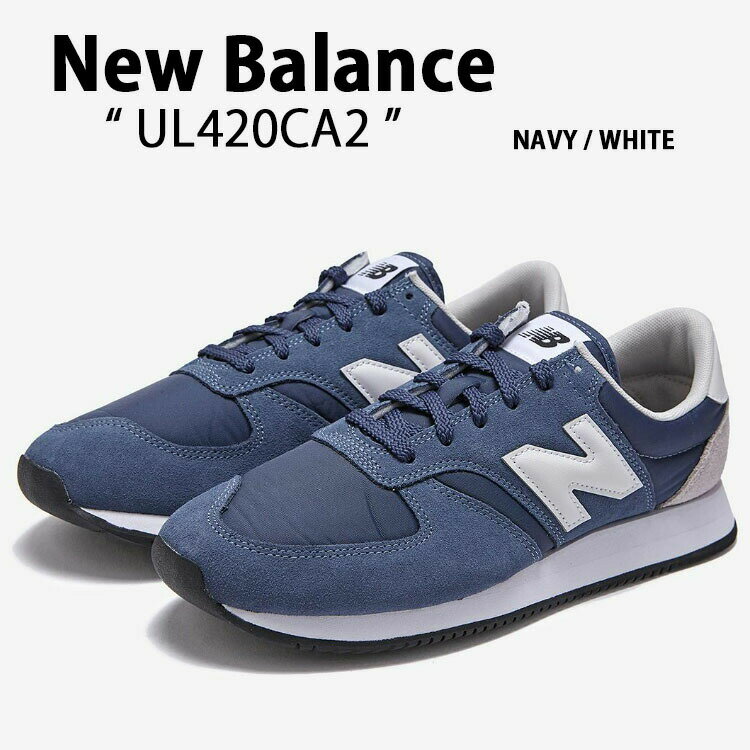 New Balance ニューバランス スニーカー 420 UL420CA2 NAVY WHITE シューズ ネイビー ホワイト スウェード メンズ レディース【中古】未使用品