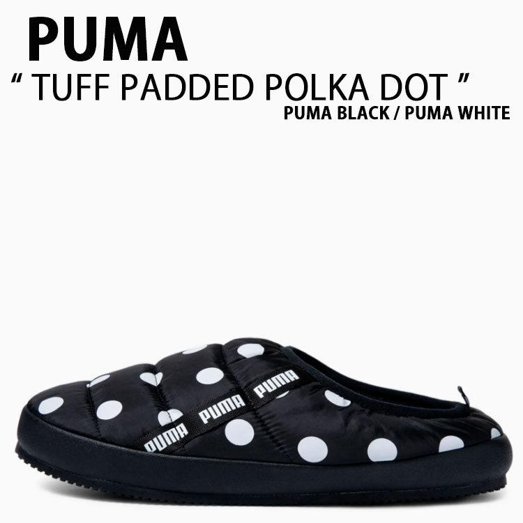 PUMA プーマ ミュール TUFF PADDED POLKA DOT BLACK 39219201 タフ パデット ポルカ ドット スリッポン シューズ サンダル スリッパ 上履き 外履き 会社用 学校用 メンズ レディース 男性用 女性用【中古】未使用品