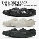 THE NORTH FACE ノースフェイス ミュール ダウンサンダル NUPTSE MULE ダウンスリッパ サンダル スリッパ 室内履き 外履き 上履き オフィス BLACK BEIGE ペイズリー柄 シューズ ブラック ベージュ NS93N52A/B/C【中古】未使用品