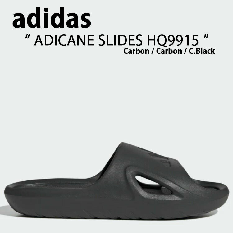 adidas アディダス サンダル スリッパ ADICANE SLIDES HQ9915 アディケイン スライド サンダル Carbon Black カーボン ブラック シャワーサンダル シューズ メンズ レディース【中古】未使用品