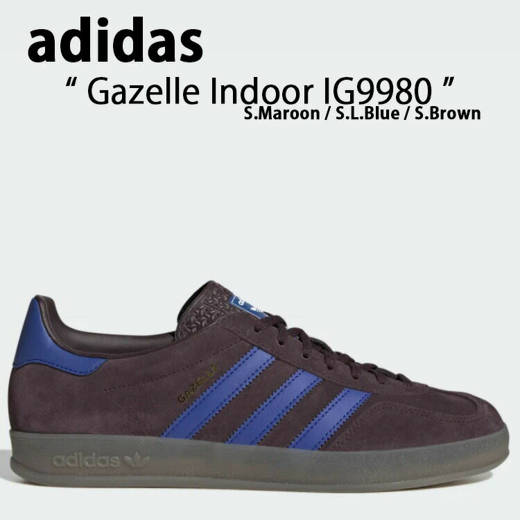 adidas Originals アディダス オリジナルス スニーカー Gazelle Indoor IG9980 ガゼル インドア SHAMAR SELUBL SBROWN ブラウン ブルー メンズ 男性用【中古】未使用品