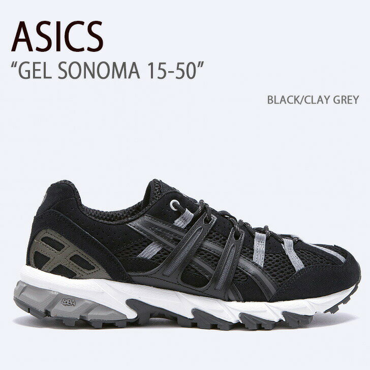 ASICS アシックス スニーカー GEL-SONOMA 15-50 BLACK CLAY GREY ゲルソノマ 15-50 ブラック クレイグレー メンズ レディース 男性用 女性用 男女兼用 1201A438-003【中古】未使用品