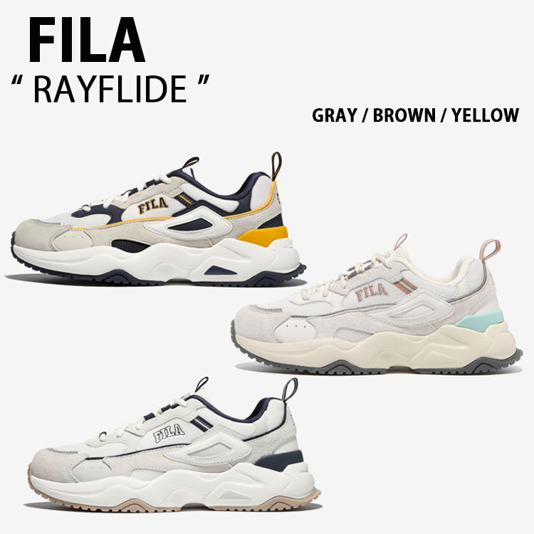 FILA tB Xj[J[ RAYFLIDE 1RM02053E_109/161/444 GREY BROWN YELLOW CtCh Y fB[X jp p yÁzgpi