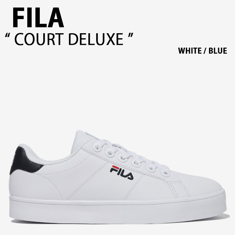 FILA tB Xj[J[ COURT DELUXE 1TM00651E_150 WHITE BLUE R[g fbNX zCg Y fB[X jp pyÁzgpi