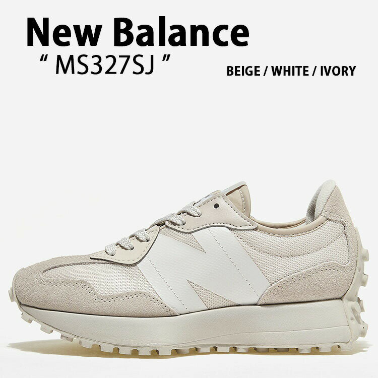 New Balance ニューバランス スニーカー MS327SJ NEWBALANCE 327 SJ BEIGE WHITE IVORY シューズ ベージュ ホワイト アイボリー ビッグN 男性用 女性用 男女兼用【中古】未使用品