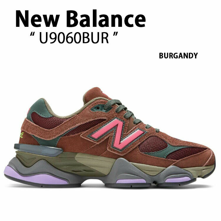 New Balance ニューバランス スニーカー U9060BUR NEWBALANCE U9060 90/60 BURGANDY シューズ メッシュ ビッグN バーガンディー マルチカラー 男性用未使用品