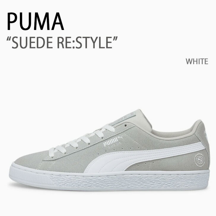 PUMA プーマ スニーカー PUMA SUEDE RE:STYLE WHITE シューズ メンズ レディース 男性用 女性用 383338-01【中古】未使用品