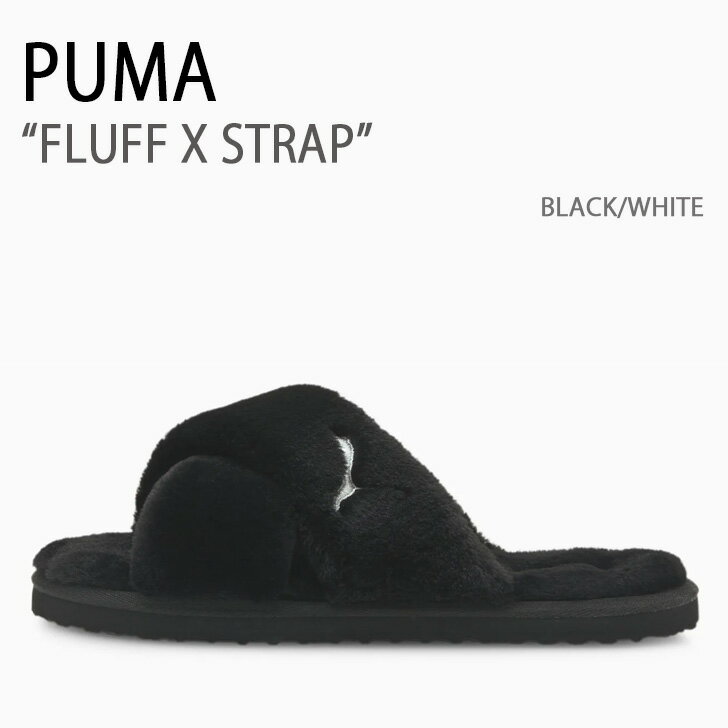 PUMA v[} T_ FLUFF X STRAP BLACK WHITE V[Y Y fB[X jp p 385352-01yÁzgpi