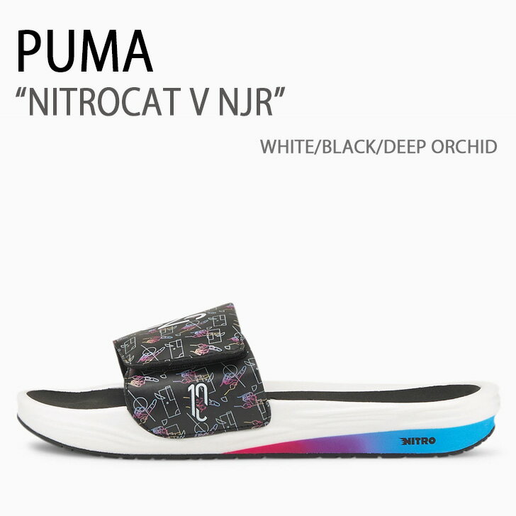 PUMA プーマ サンダル PUMA NITROCAT V NJR WHITE BLACK DEEP ORCHID シューズ メンズ レディース 男性用 女性用 385701-01【中古】未使用品