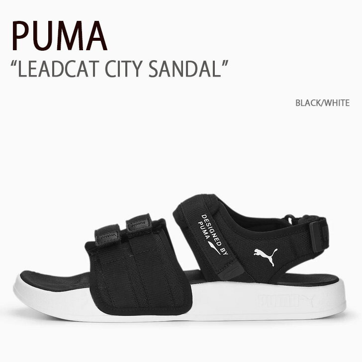 PUMA v[} T_ LEADCAT CITY SANDAL BLACK WHITE V[Y Y fB[X jp p 389079-01yÁzgpi