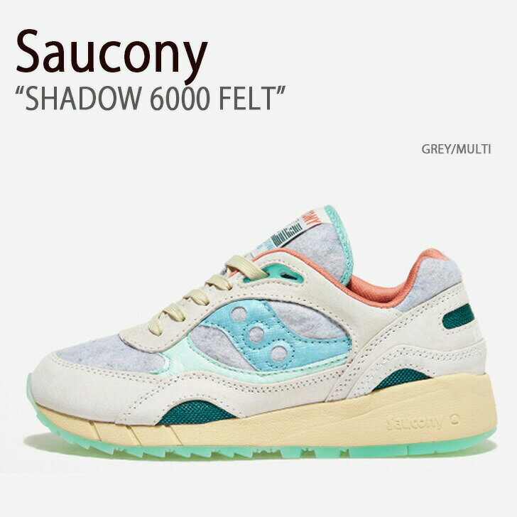 Saucony サッカニー スニーカー SHADOW 6000 FELT GREY MULTI S70717-1 シューズ シャドウ6000フェルト 本革 レザー メンズ レディース 男性用 女性用【中古】未使用品