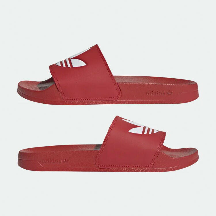 adidas Originals アディダス オリジナルス サンダル スリッパ ADILETTE LITE SLIDES FU8296 アディレッタ ライト スライド サンダル Scarlet White スカーレット(レッド) ホワイト ビッグロゴ シャワーサンダル メンズ レディース 男性用 女性用 男女共用【中古】未使用品 3