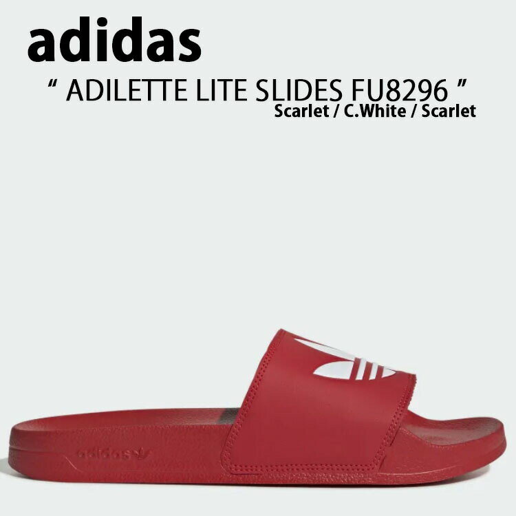 adidas Originals AfB_X IWiX T_ Xbp ADILETTE LITE SLIDES FU8296 AfBb^ Cg XCh T_ Scarlet White XJ[bg(bh) zCg rbOS V[T_ Y fB[X jp p jpyÁzgpi