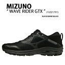 Mizuno ミズノ レディース スニーカー WAVE RIDER GTX J1GD217915 ウェーブライダー ゴアテックス GORE-TEX BLACK EVONY シューズ 防水 ブラック エボニー レトロデザイン ランニングシューズ【中古】未使用品