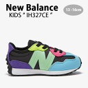 New Balance ニューバランス キッズ スニーカー NewBalance 327 BLACK キッズシューズ ブラック グリーン パープル ブルー ピンク IH327CE ベビー用 キッズ用 子供用【中古】未使用品