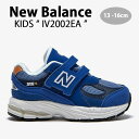 New Balance ニューバランス キッズ スニーカー NewBalance 2002 シューズ IV2002EA BLUE ベルクロ マジックテープ キッズシューズ ブルー ジュニア用 キッズ用 子供用 ベビー用【中古】未使用品