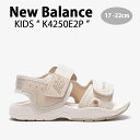 New Balance ニューバランス キッズ サンダル NewBalance 4250 BEIGE キッズシューズ ベージュ アイボリー クリーム ベルクロ K4250E2P ベビー用 キッズ用 ジュニア用 子供用【中古】未使用品(4)