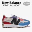 New Balance ニューバランス キッズ スニーカー NewBalance 327 GRAY キッズシューズ グレー ブルー レッド ブラック ピンク パープル PH327CG ベビー用 キッズ用 ジュニア用 子供用【中古】未使用品