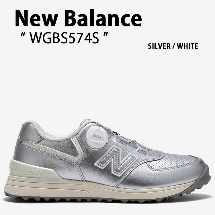 New Balance ニューバランス レディース スニーカー WGS574 WGBS574S 574 v3 SL BOA(R) S ゴルフシューズ SILVER WHITE シューズ シルバー ホワイト スパイクレス【中古】未使用品