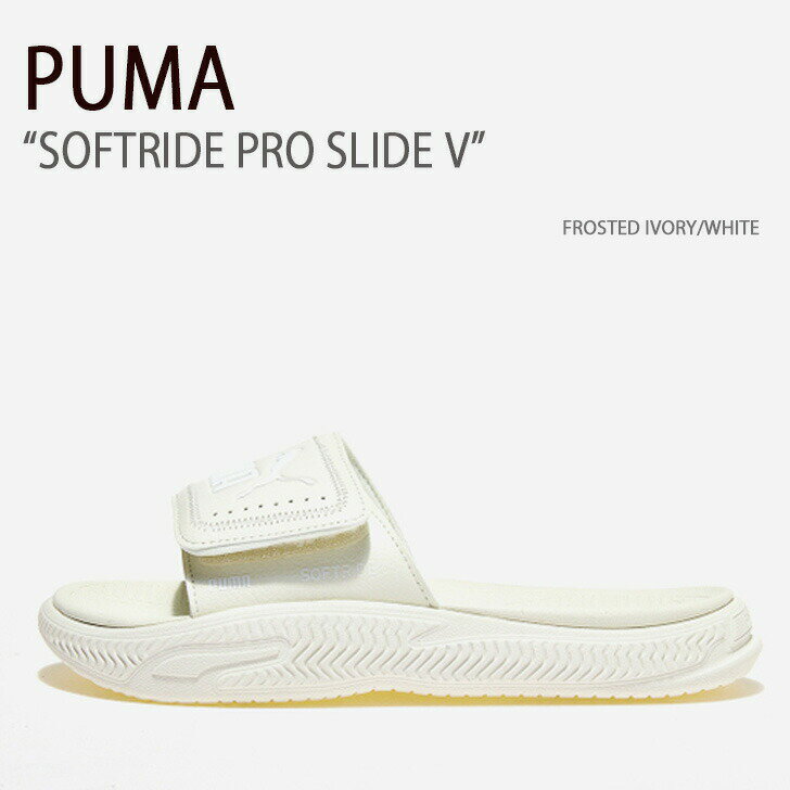 PUMA v[} T_ SOFTRIDE PRO SLIDE V FROSTED IVORY WHITE \tgChvXChV V[Y Y fB[X jp p PKI39427003yÁzgpi