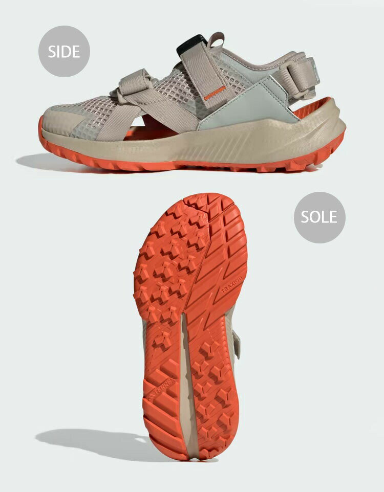 adidas アディダス サンダル TERREX HYDROTERRA AT SANDALS IF7597 テレックス スポーツサンダル BEIGE ORANGE アウトドアサンダル サイズ調整 シューズ ベージュ メンズ レディース【中古】未使用品