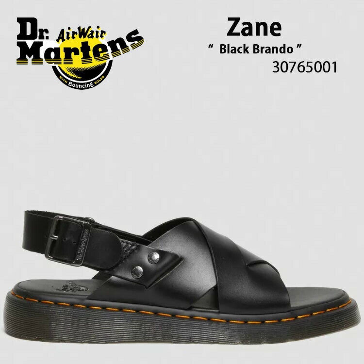 Dr.Martens ドクターマーチン サンダル グラディエーター サンダル Zane Black Brando 30765001 コンフォートサンダル レザー メンズ レディース 男性用 女性用 男女共用【中古】未使用品