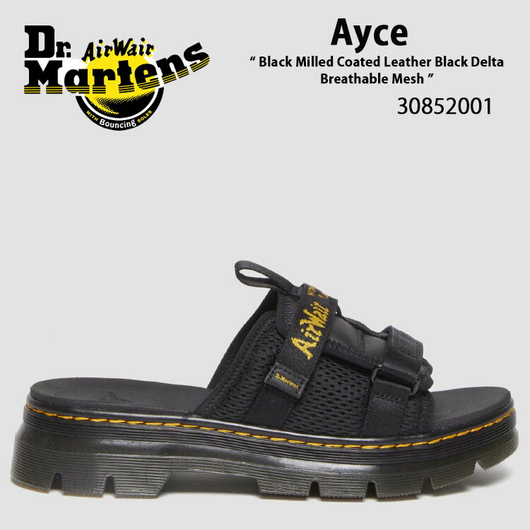 Dr.Martens hN^[}[` T_ XChT_ Ayce Black Milled Coated Leather Black Delta Breathable Mesh 30852001 Y fB[X jp p jpyÁzgpi