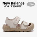 New Balance ニューバランス キッズ サンダル NewBalance 8809 IVORY キッズシューズ アイボリー ベージュ ベルクロ K8809I3I ベビー用 キッズ用 ジュニア用 子供用【中古】未使用品