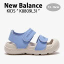 New Balance ニューバランス キッズ サンダル NewBalance 8809 BLUE キッズシューズ ブルー ベージュ ベルクロ K8809L3I ベビー用 キッズ用 ジュニア用 子供用【中古】未使用品