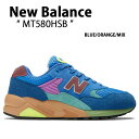 New Balance j[oX Xj[J[ MT580HSB BLUE ORANGE MIX  bhV[Y V[Y NEWBALANCE580 j[oX580 u[ IW ~bNX g Y fB[X  gpi