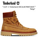 楽天larmoire -Interior and Goods-Timberland ブーツ CLOT × Timberland Men's Green 6 Circular Premium Print Boot Beige 6インチ ブーツ ベージュ Tb0a66hy231 5531-499-1689 コラボ ブーツ メンズ 男性用【中古】未使用品