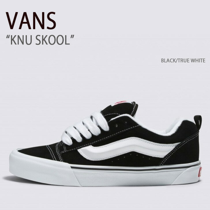 VANS バンズ スニーカー KNU SKOOL BLACK TRUE WHITE VN0009QC6BT ニュースクール ブラック トゥルーホワイト メンズ レディース 男性用 女性用【中古】未使用品