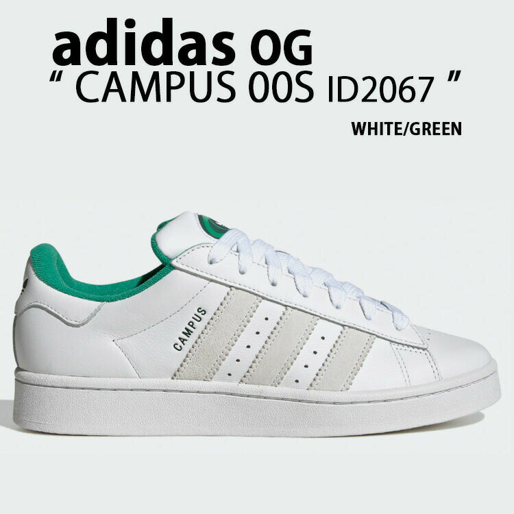 adidas Originals AfB_X IWiX Xj[J[ CAMPUS 00S WHITE GREEN ID2067 LpX00S V[Y zCg O[ U[Xj[J[ U[V[Y NVbN Y fB[XyÁzgpi