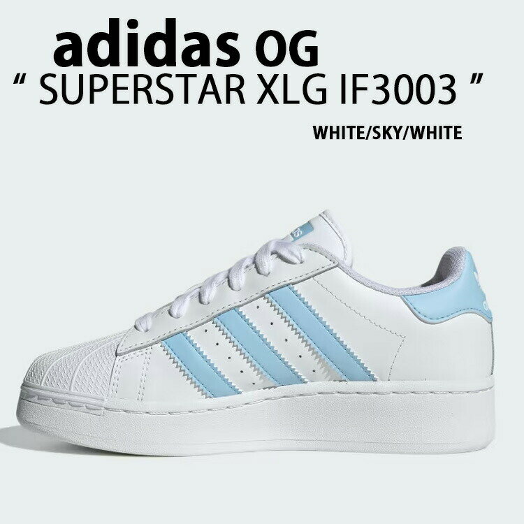 adidas originals ǥ ˡ SUPERSTAR XLG CLOUD WHITE CLEAR SKY IF3003 ѡ 塼 쥶 ܳ ֥롼 ۥ磻 쥶åѡ  ǥš̤