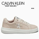 Calvin Klein カルバンクライン スニーカー BABY MALMO BEIGE CK シューズ レザー ベイビーマルモ ベージュ ロゴ YW00823 0J1【中古】未使用品