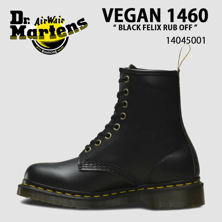 Dr.Martens hN^[}[` 8z[u[c U[u[c VEGAN 1460 FELIX LACE UP BOOTS BLACK FELIX RUB OFF 14045001 ubN U[ V[Y Y fB[X jp pyÁzgpi