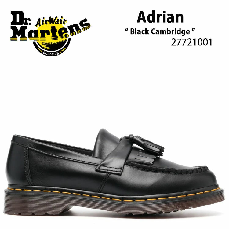 Dr.Martens ドクターマーチン ローファー タッセルシューズ Adrian Black Cambridge 27721001 エイドリアン ローファー ブラック サイズ調整 メンズ レディース 男性用 女性用【中古】未使用品