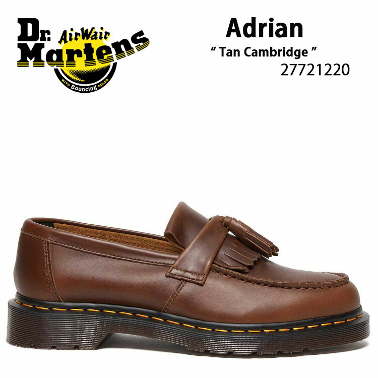 Dr.Martens ドクターマーチン ローファー タッセルシューズ Adrian Tan Cambridge 27721220 エイドリアン ローファー タン ブラウン サイズ調整 メンズ レディース 男性用 女性用【中古】未使用品