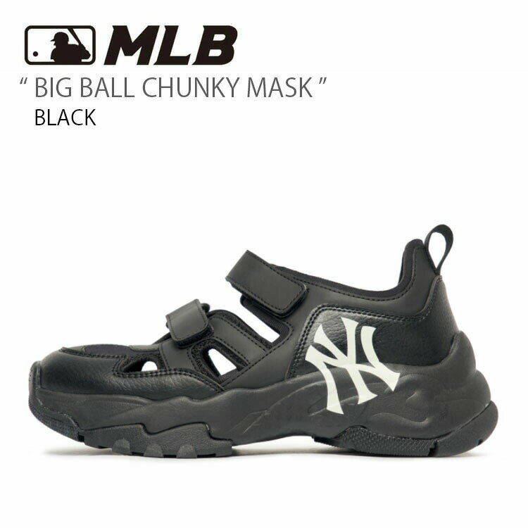 MLB エムエルビー サンダル MLB BIG BALL CHUNKY MASK BLACK ビッグボールチャンキーマスク スニーカーサンダル シューズ ニューヨークヤンキース 厚底 ブラック ベルクロ メンズ レディース 男女兼用 男性用 女性用 3ASDCH133-50BKS【中古】未使用品